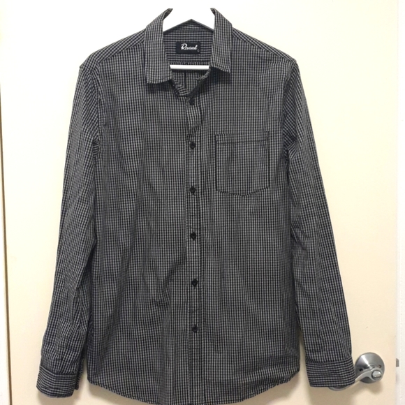 Revival Other - Revival shirt - black/grey checked, large